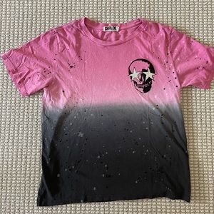 CHRLDR size XS T Shirt skull with silver star eyes